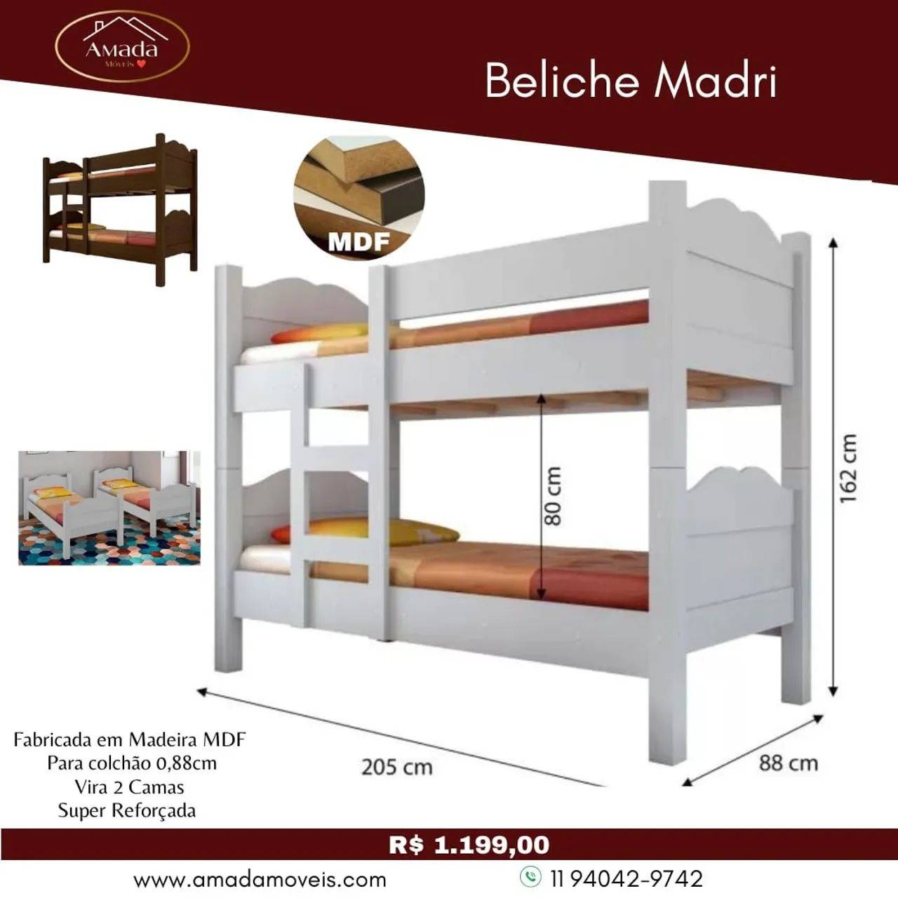 Beliche Madri - à pronta entrega 