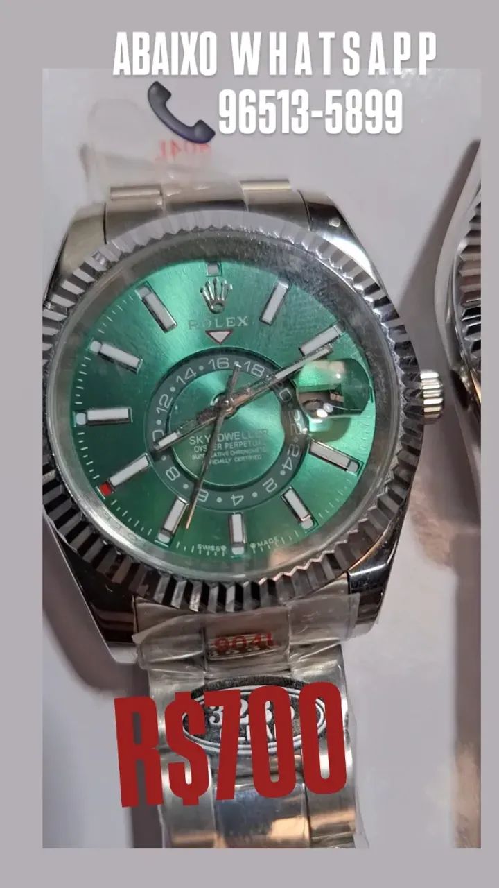 Relógio ROLEX SKY DWELLER AUTOMÁTICO MOSTRADOR VERDE  - Foto 2