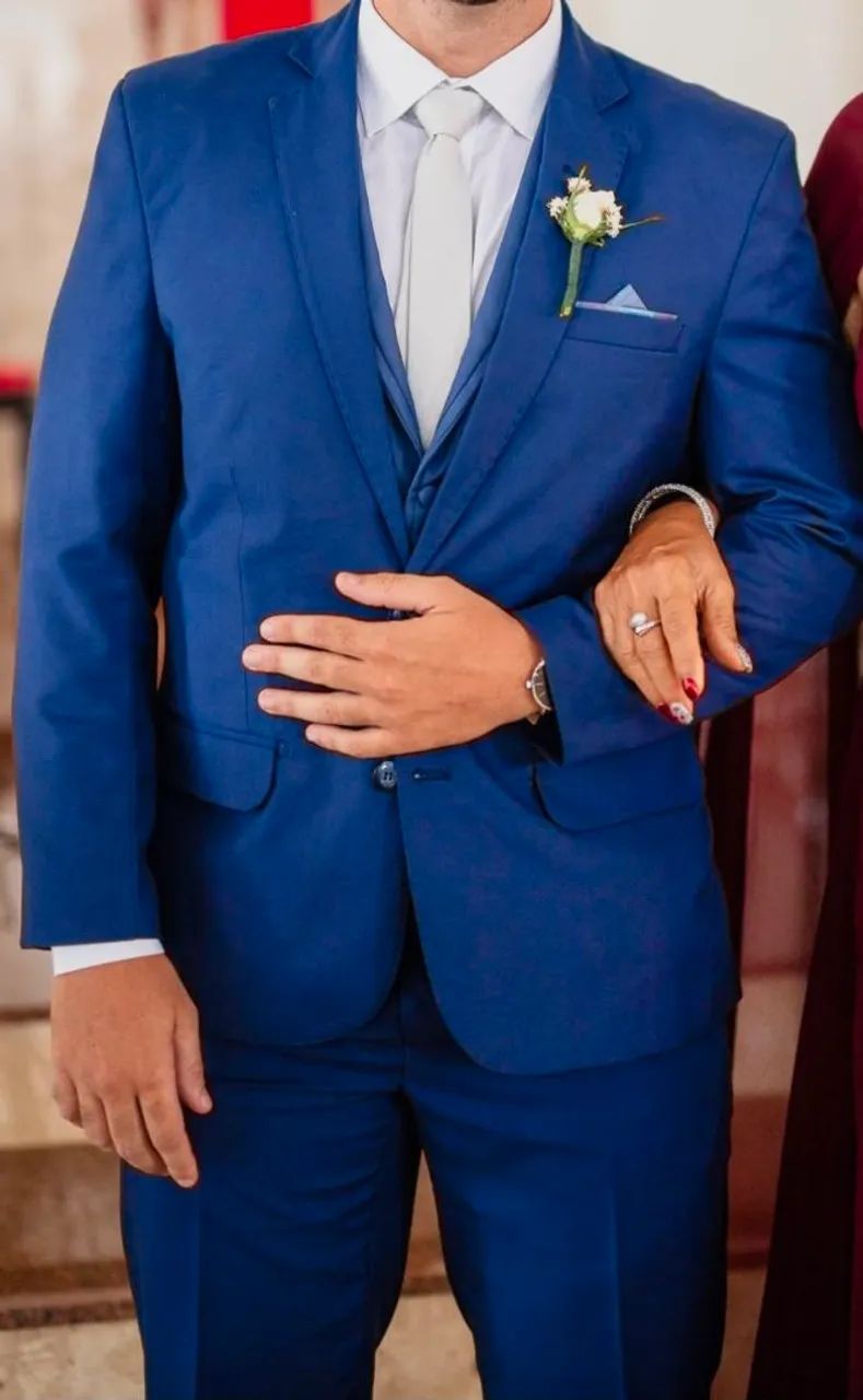 Terno completo azul marinho ( Blazer e Calça) - Foto 2
