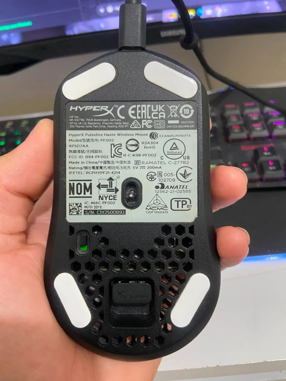 Mouse Gamer HyperX Pulsefire Haste Wireless Sem Fio - Foto 4