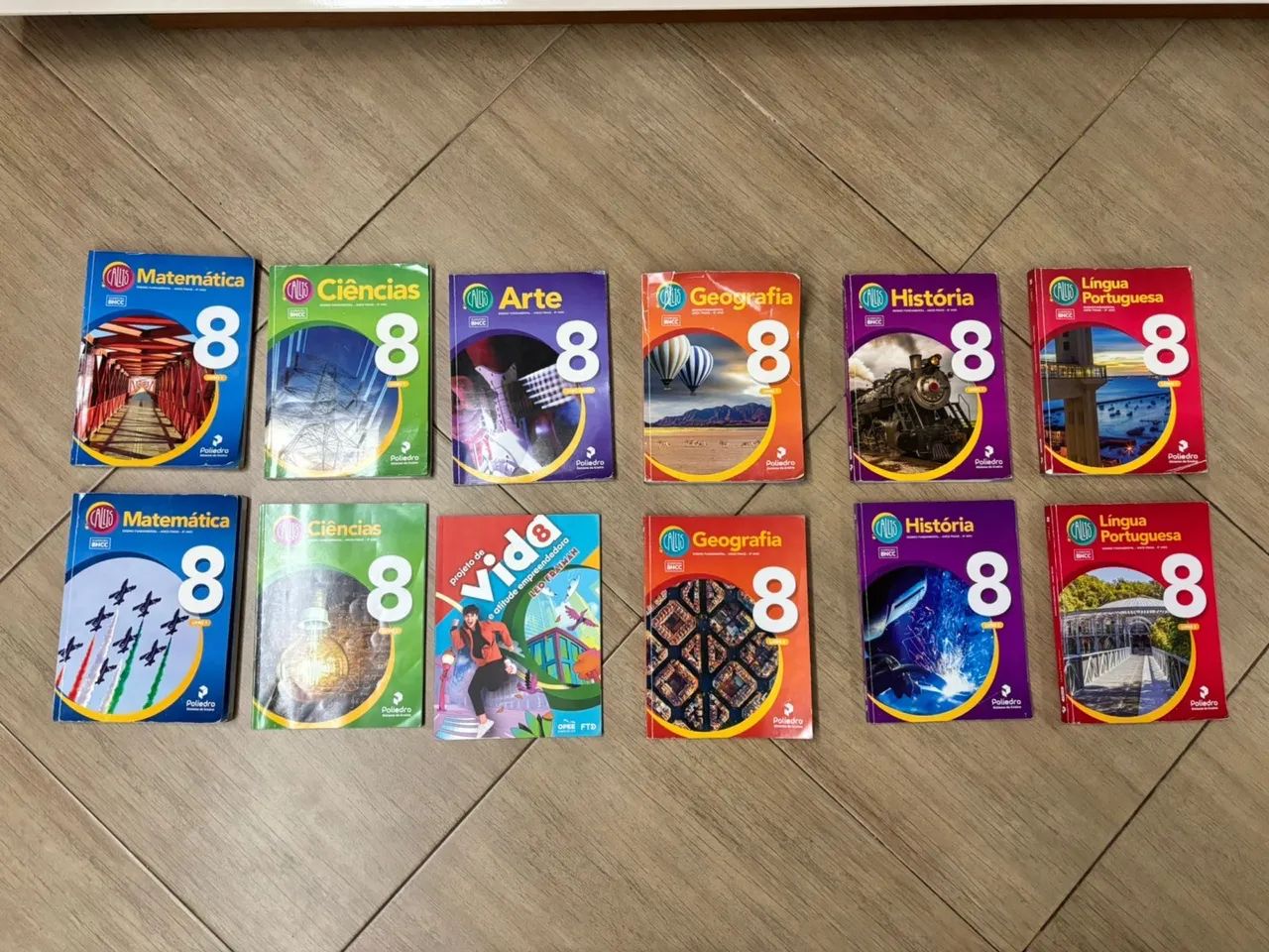 Kit livro completo 1 e 2 poliedro callis 2025 colégio ideal 