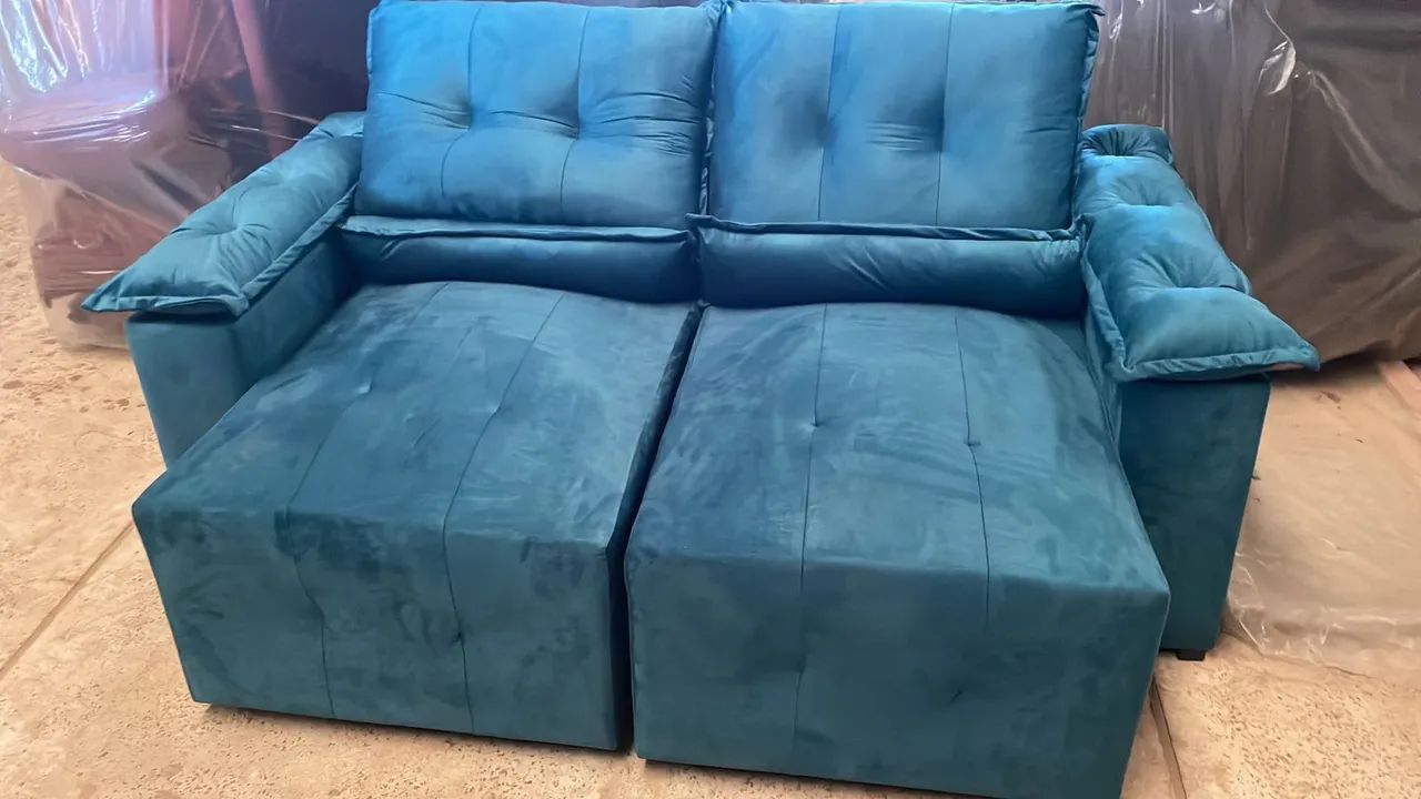 Sofa retrátil reclináveis direito da fabrica - Foto 5