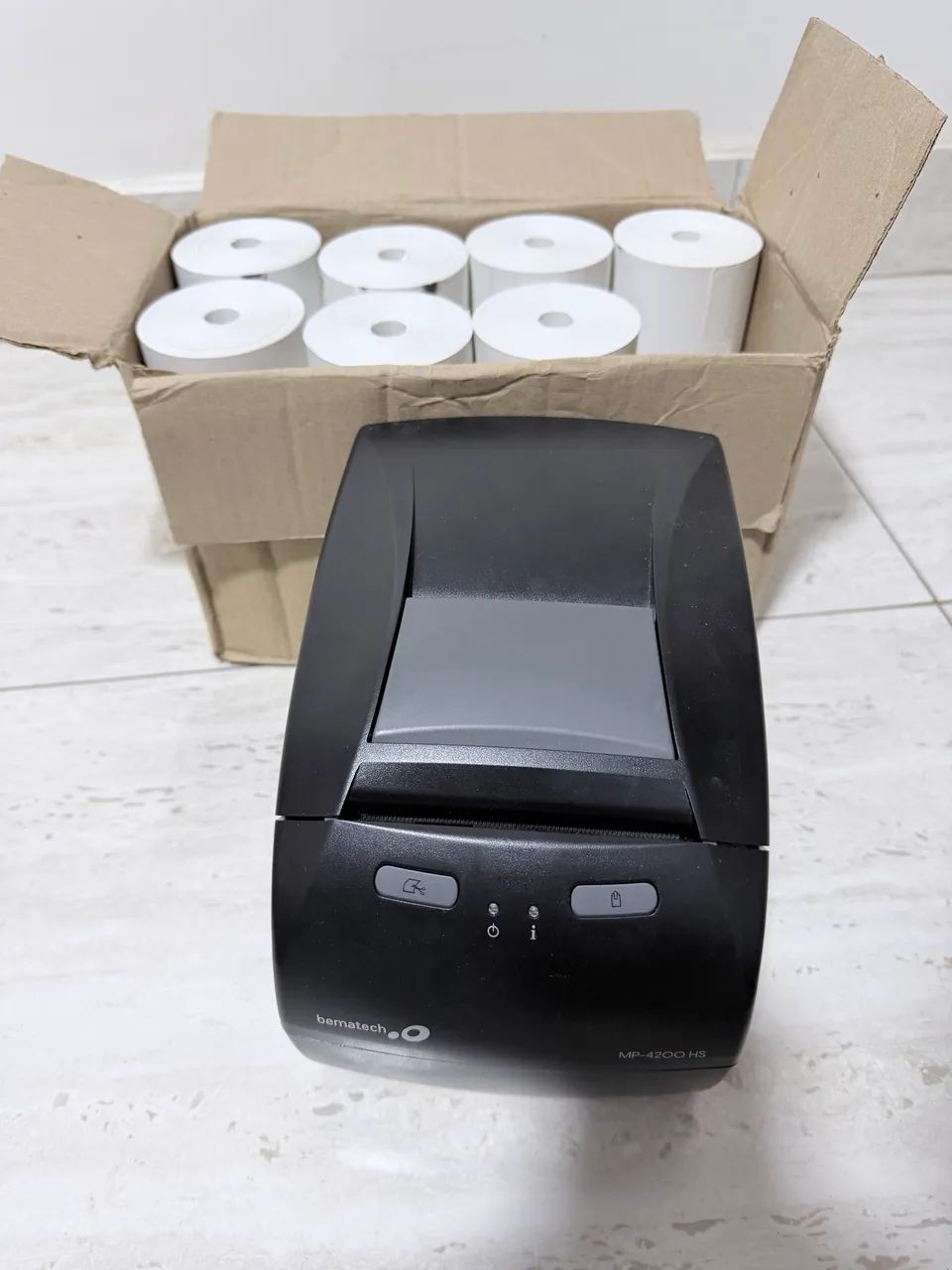 Impressora de recibos com bobinas 