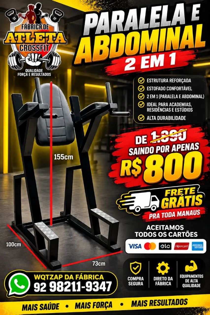 PROM6 DE PARALELA E ABDOMINAL 2 EM 1 $ 800