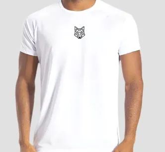 Camiseta Dry Lobo Geometrico Branco