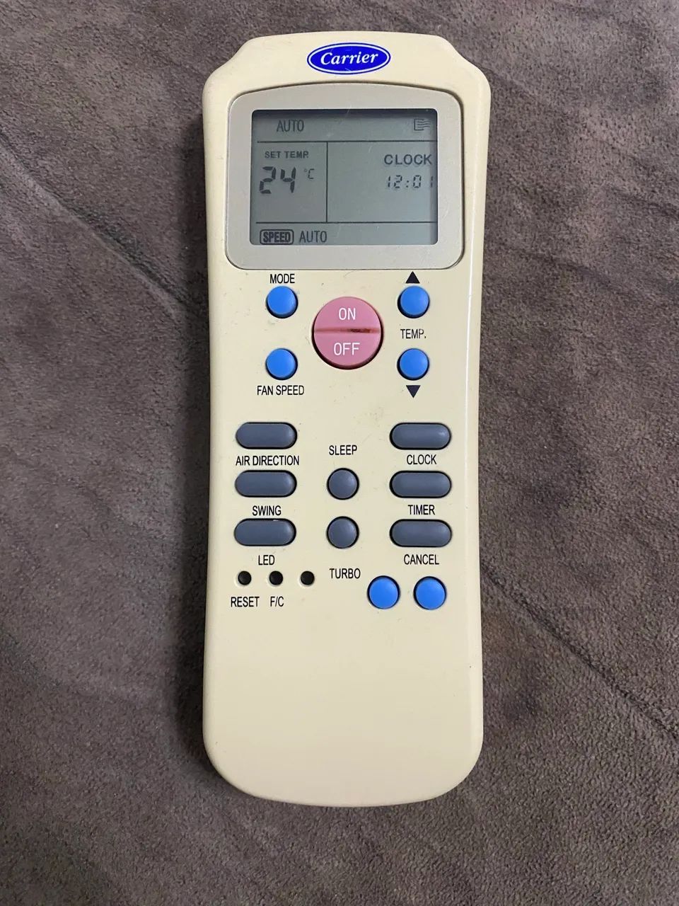 Controle ar condicionado carrier 