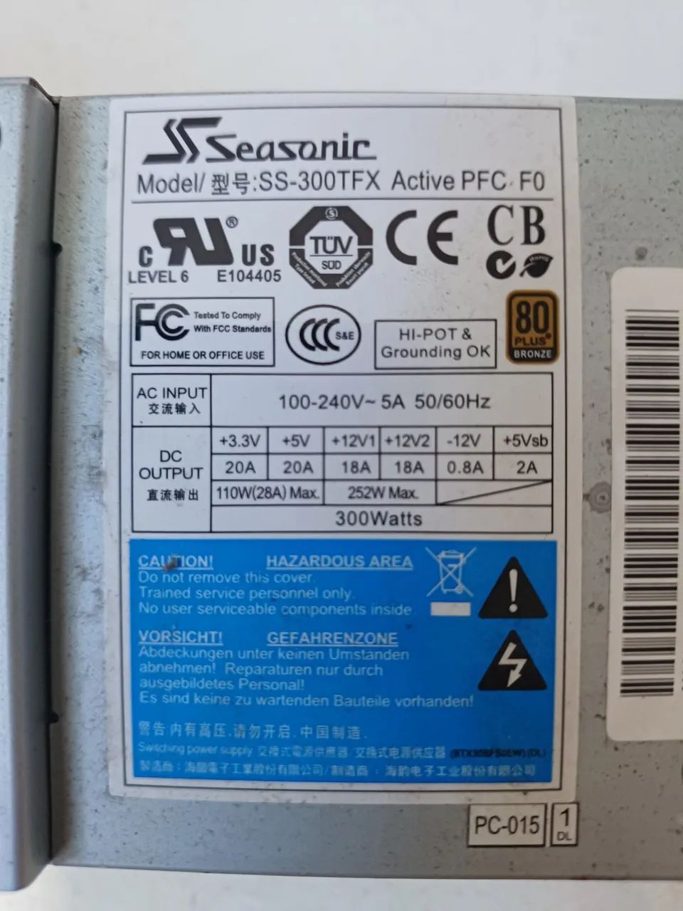 Fonte atx slim SS-300TFX Active PFC FO - Foto 4