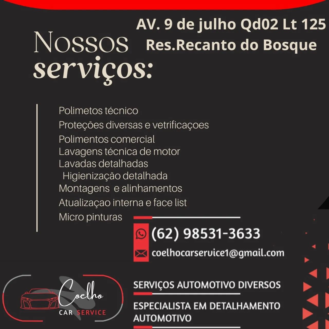 Lavajato e estética automotiva 