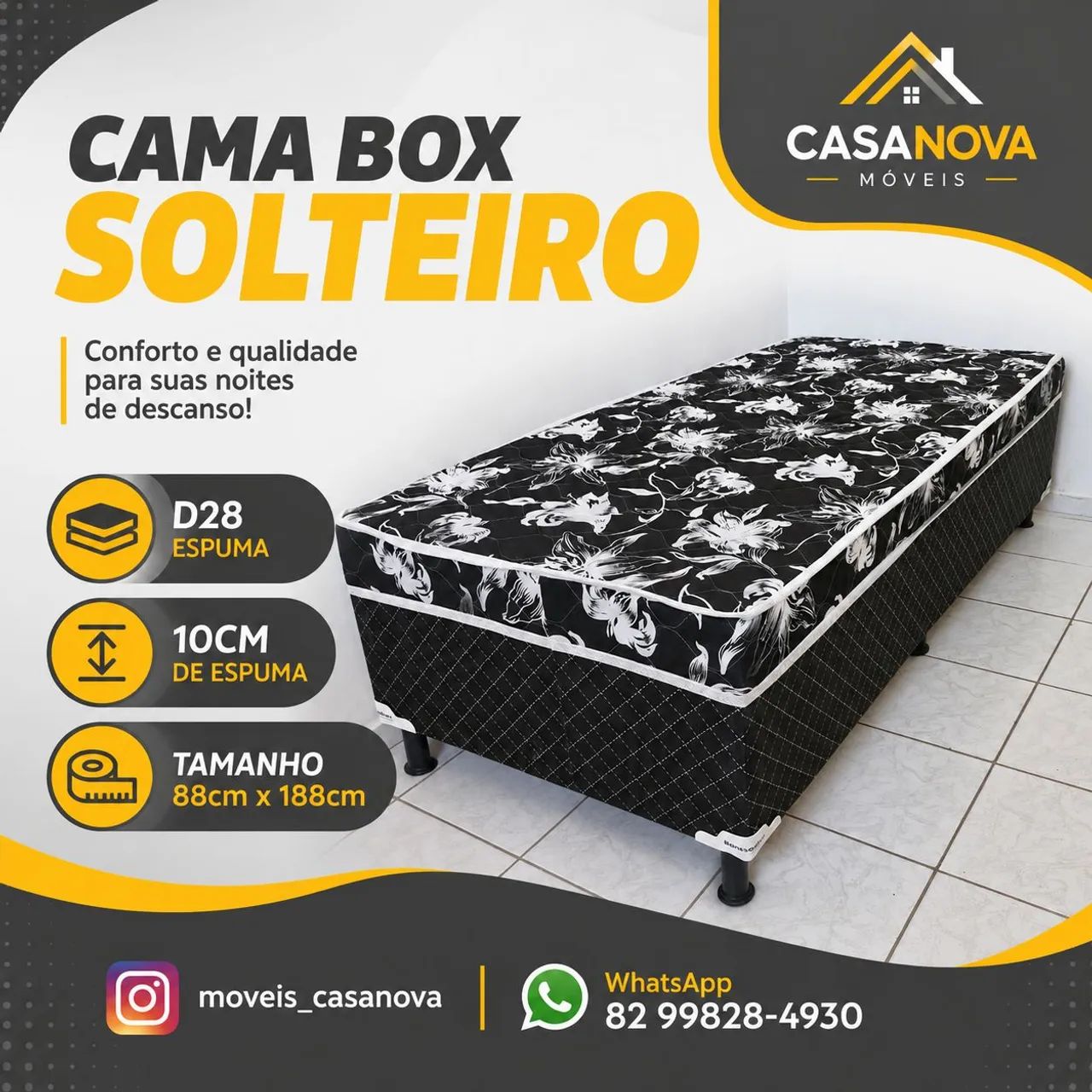 Cama Box Solteiro