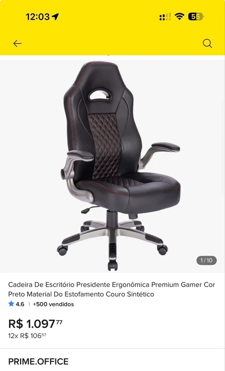 Cadeira Gamer - Ergonômica PREMIUM - Foto 5