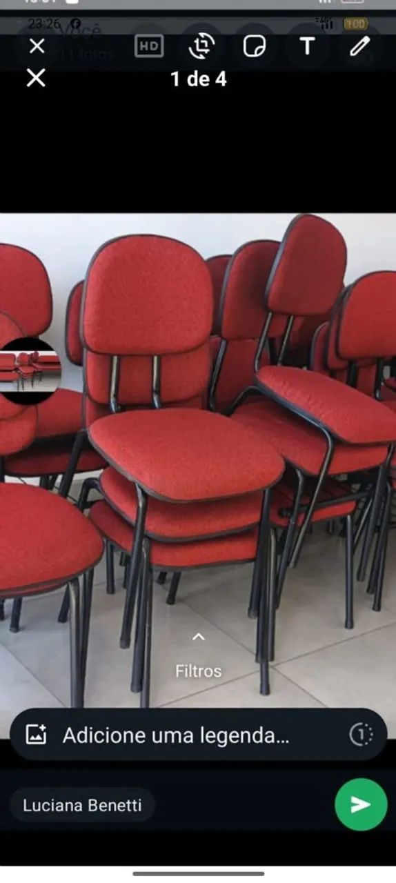 Cadeira para comércio e igrejas 