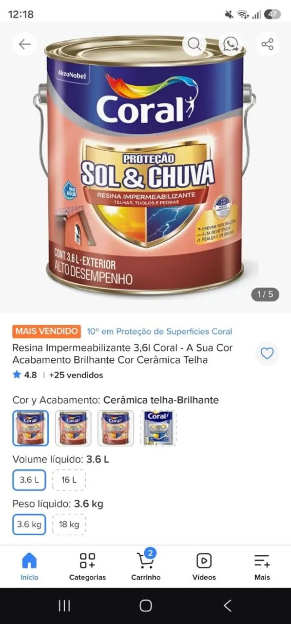 Resina incolor Coral 