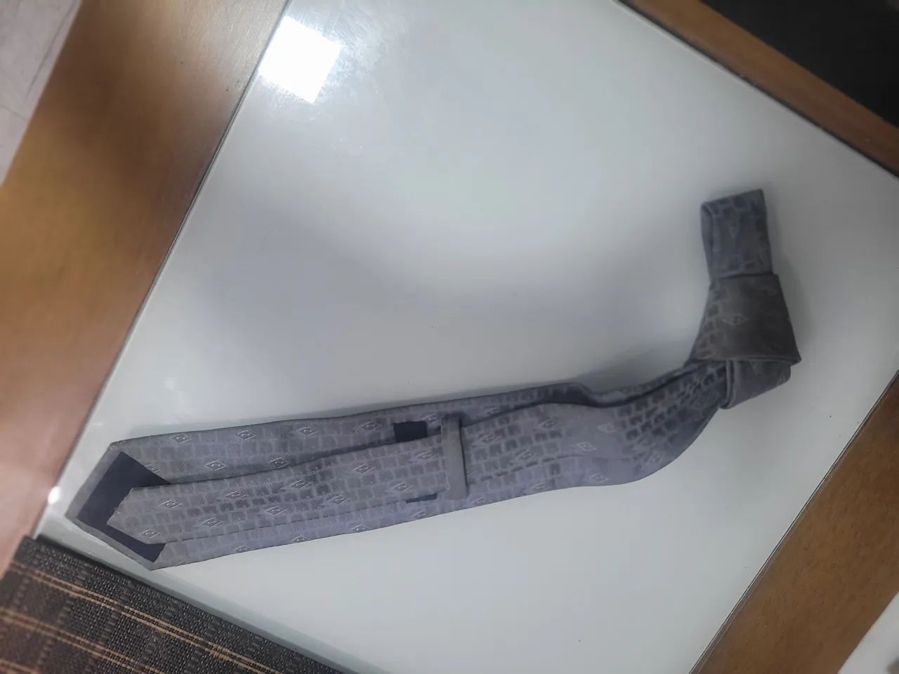 Gravata importada cinza prateado  - Foto 3
