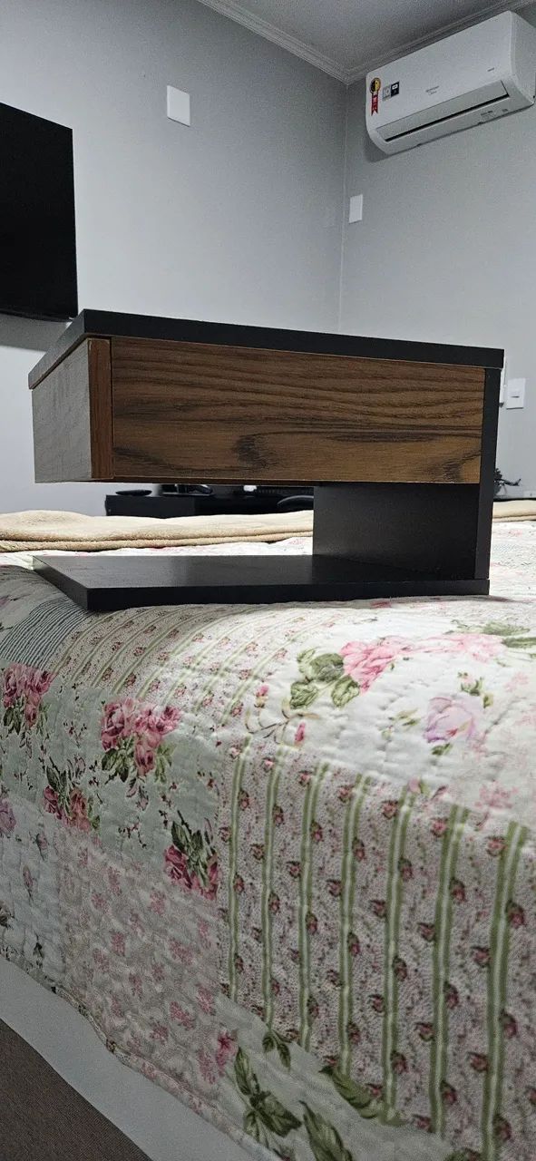 Kit 2 Mesa de cabeceira com gaveta em MDF - Foto 3