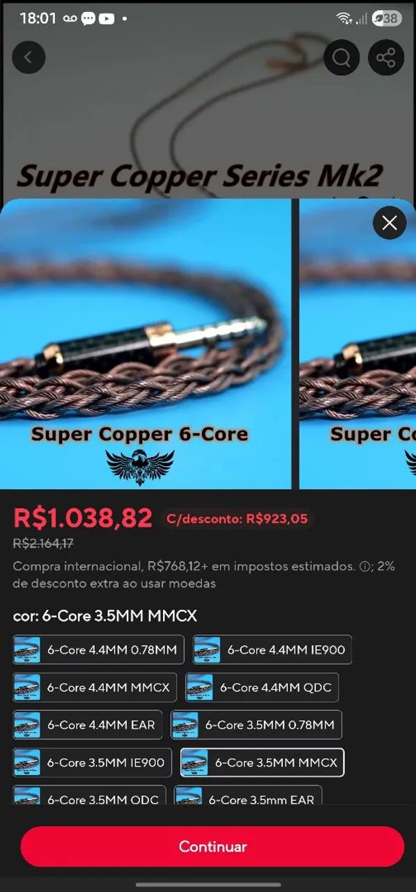 Cabo Cema Super Copper 3.5mm/3.5mm  - Foto 4
