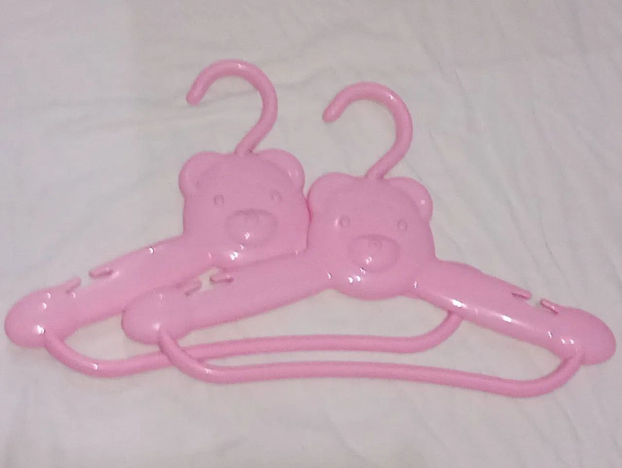 cabides de urso infantis cor-de-rosa 2uni