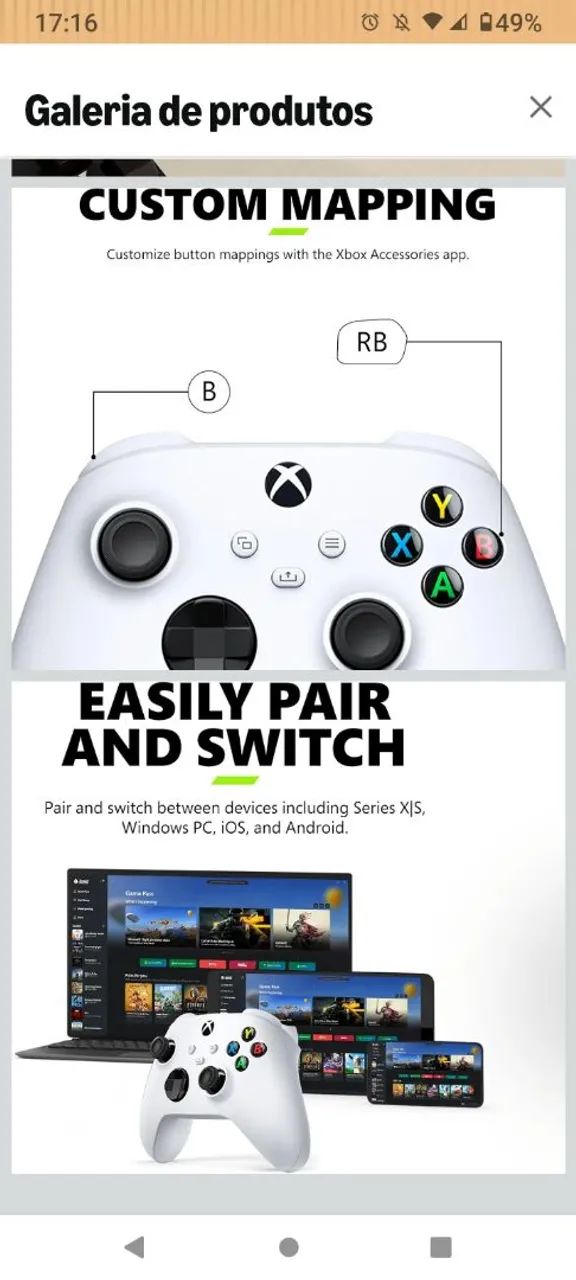 Controle XBOX (Branco)  série S - Foto 4