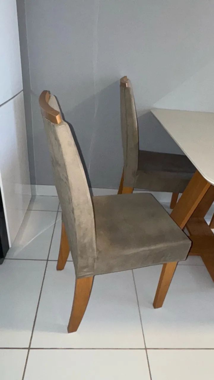 Mesa de jantar tampo de vidro 4 cadeiras  - Foto 5