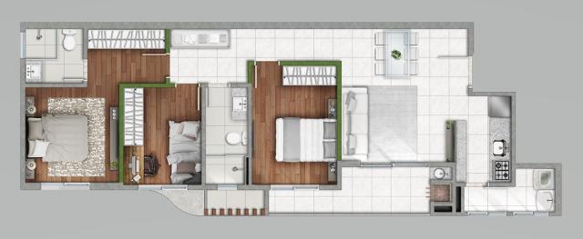 APARTAMENTO NO ANITA GARIBALDI | 80 M² ÁREA INTERNA | 01 SUÍTE + 02 | 02 VAGAS - Foto 16