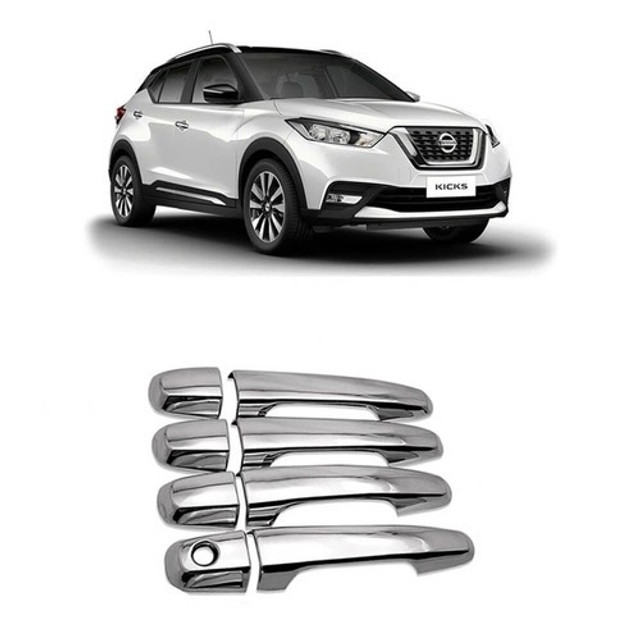Apliques Cromados Nissan Kicks - Câmbio / Milha / Maçaneta / Pt Copos / Pchoque / Difusor - Foto 3