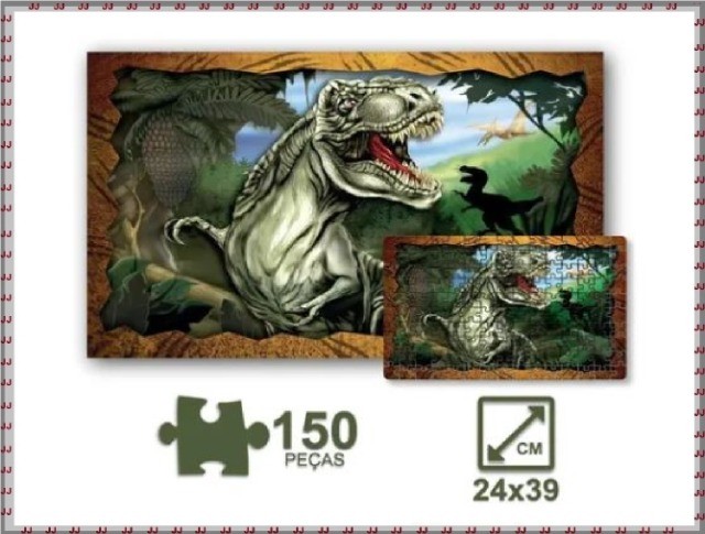 Quebra cabeça Dinossauro T-Rex 150 peças - Foto 2
