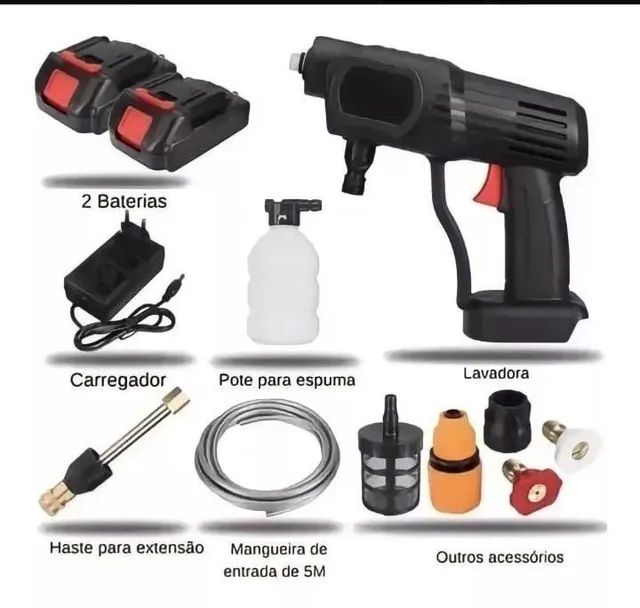 Lavadora de alta pressão com bateria 