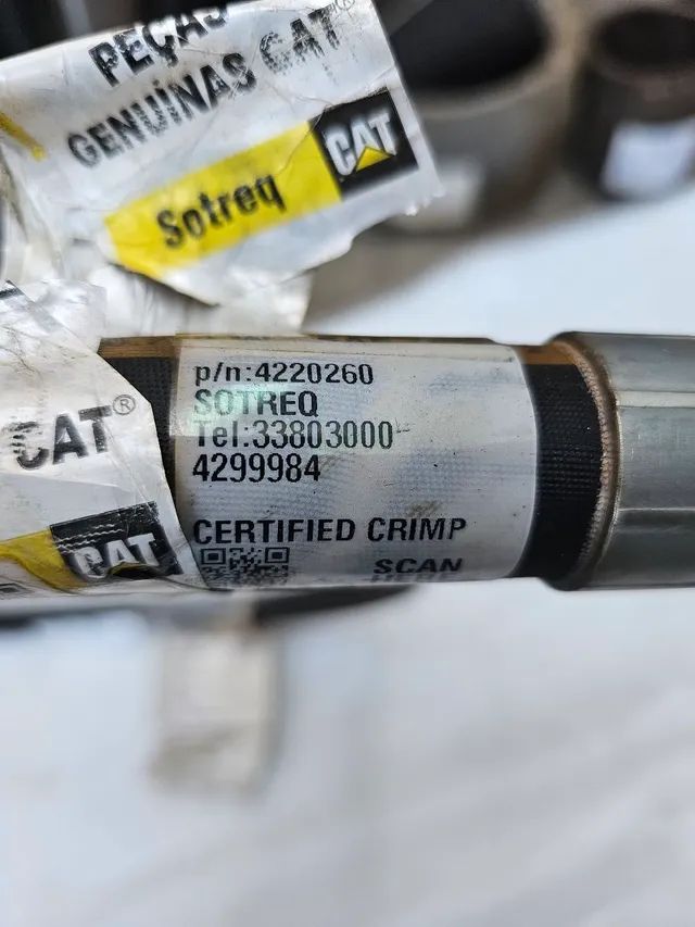 Caterpillar mangueira tubo óleo auxiliar 17pol 3/8pol nova original cat xt 3es