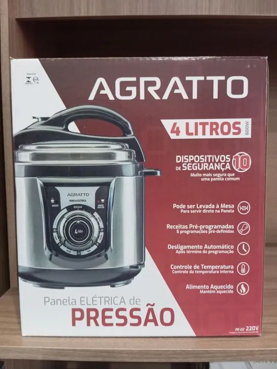 PANELA DE PRESSÃO ELÉTRICA 4LT NOVA  - Foto 2