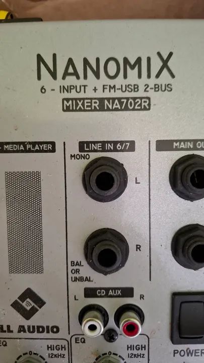 Mesa De Som Mixer Nanomix LL Audio Na702R BT 6 Canais + USB - LL Áudio - Foto 2