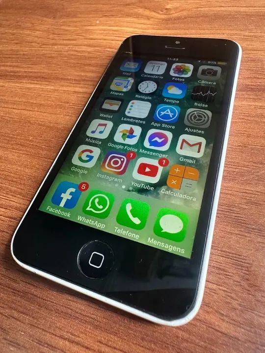 IPHONE 5C 4G BRANCO 8GB TELA 7" APPLE A6 VIDEO FULL HD GPS WI-FI BLUETOOTH CAMERA 8MPX DES