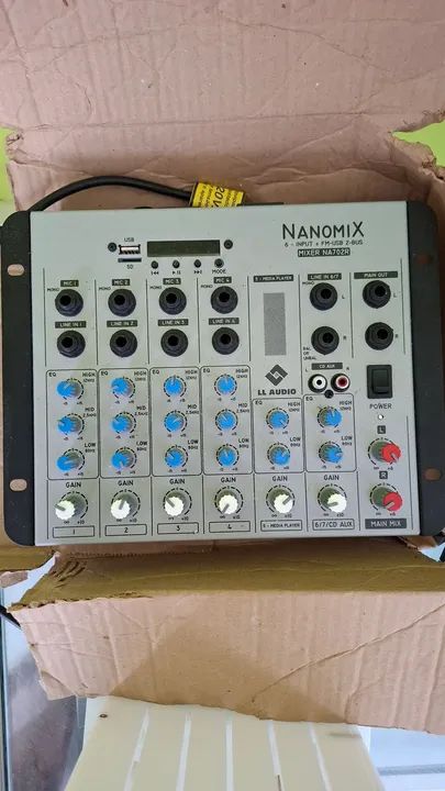 Mesa De Som Mixer Nanomix LL Audio Na702R BT 6 Canais + USB - LL Áudio