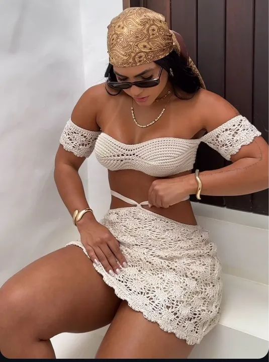 conjunto tricô usado , sem avarias  tamnho p - Foto 5