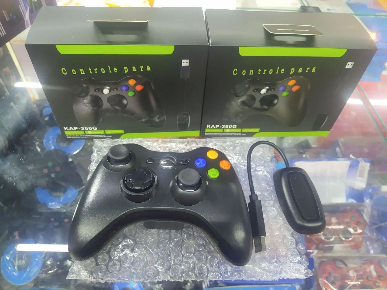 Controle Sem Fio Para Xbox 360/Computador/PS3 KAPBOM KAP-360G 