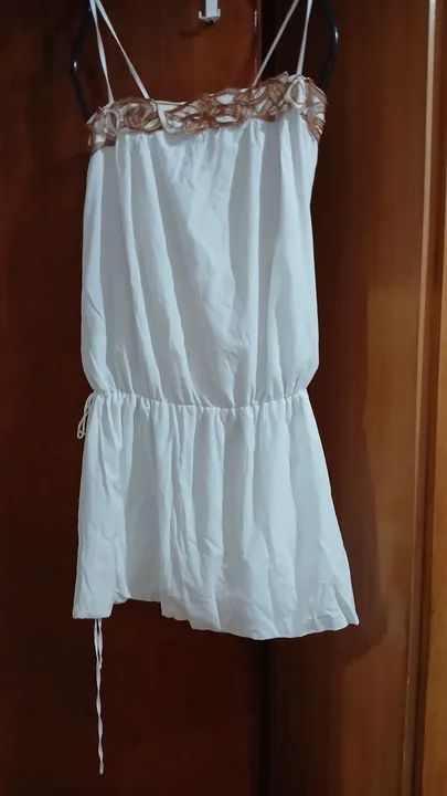 LINDO VESTIDO BRANCO COM DETALHES EM RENDA!! - Foto 4