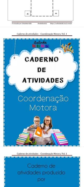 Caderno de Atividades Coordenação Motora Infantil para imprimir.