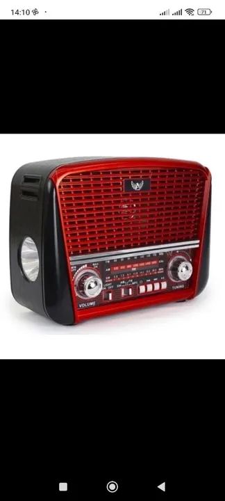 Rádio Retro Portátil AM/FM com alto-falante - Foto 2
