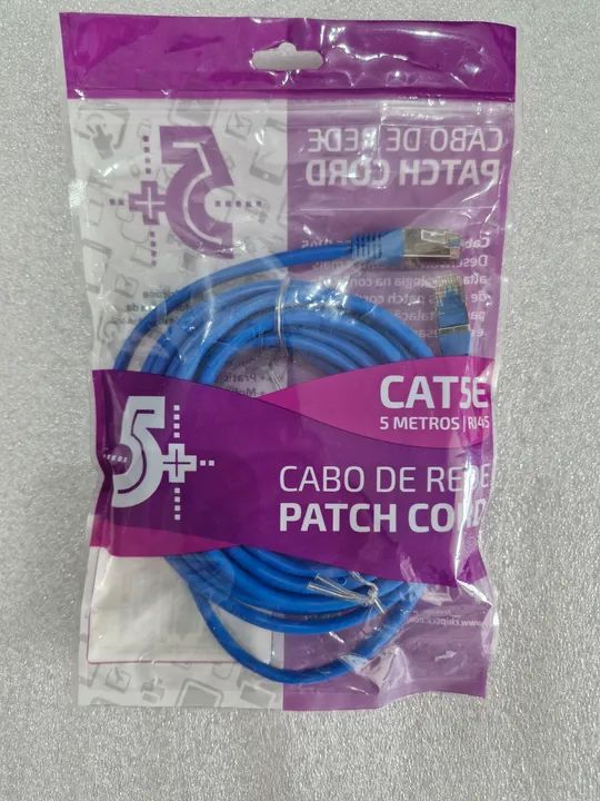 Cabo de Rede Cat5E Blindado Azul 05 Metros - Foto 3