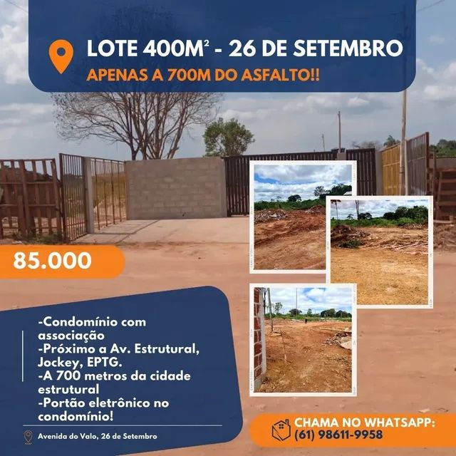 Captação de Terreno a venda na QI 416 Conjunto 1, Samambaia Norte (Samambaia), Brasília, DF