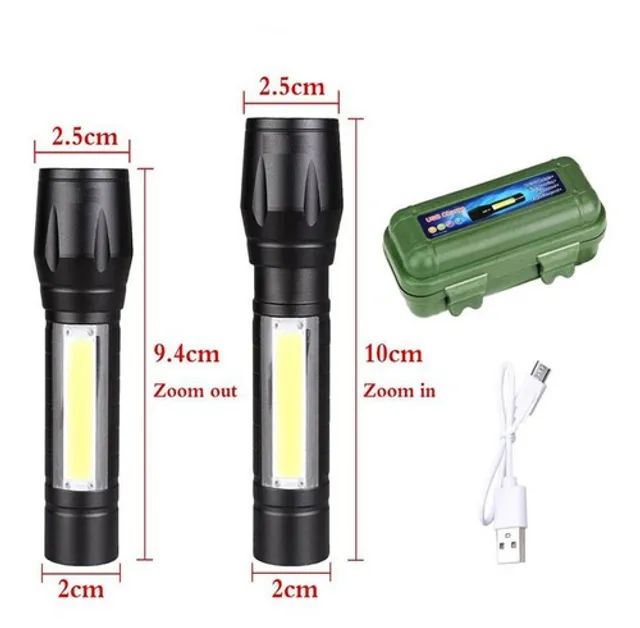 Mini Lanterna Tática Usb Com Led Recarregável Profissional - Foto 2