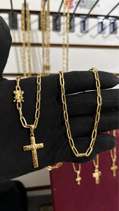 Cordões banhados a ouro 18k de alta qualidade  - Foto 3