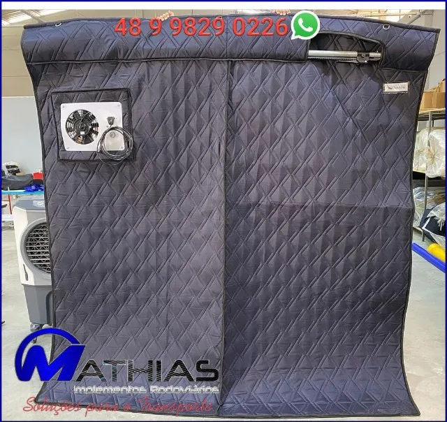 cortina termica para baus com kit ventilador 