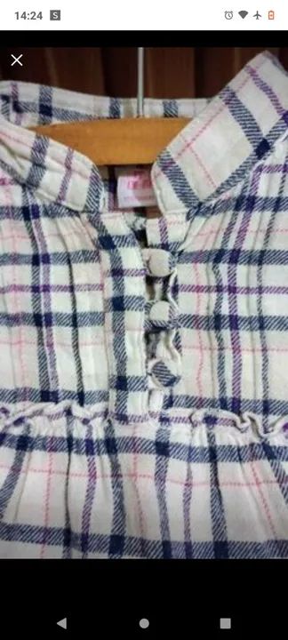 Batinha e vestido xadrez,lindas peças sem avarias . - Foto 3