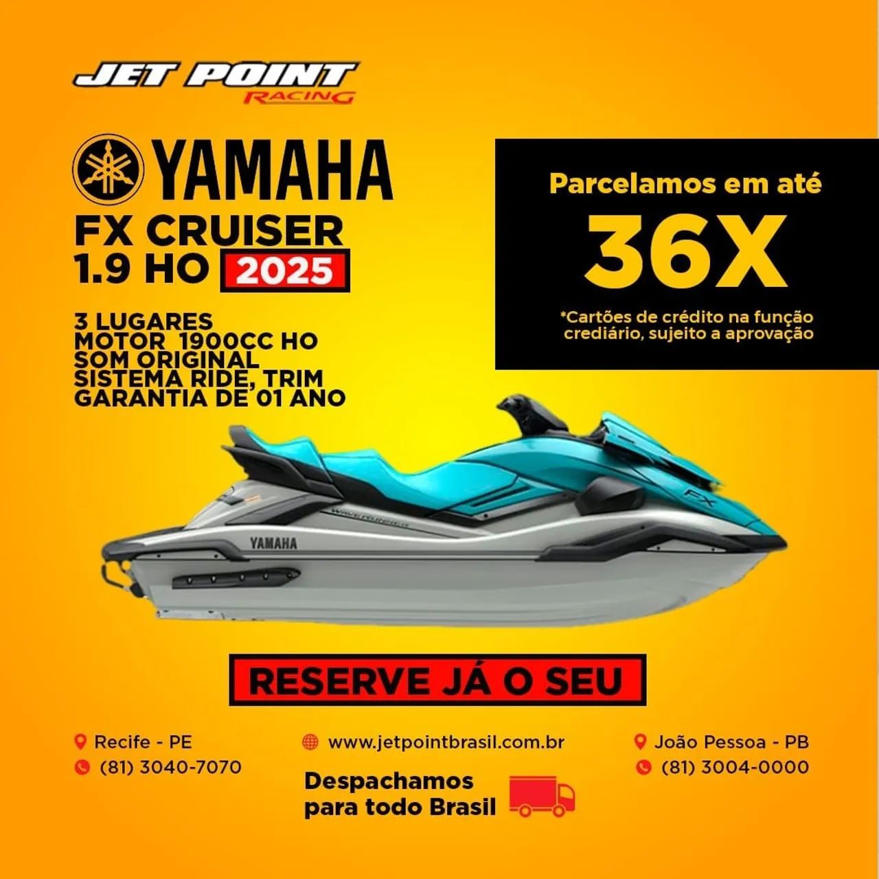 JET SKI YAMAHA 2025/2026 É NA JET POINT®, Recebemos seu JET, Parcelamos 36x - Foto 8