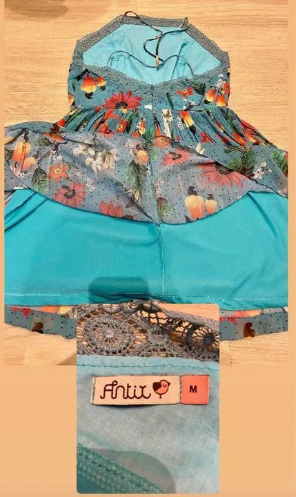 Vestido Floral Azul Antix - Foto 5