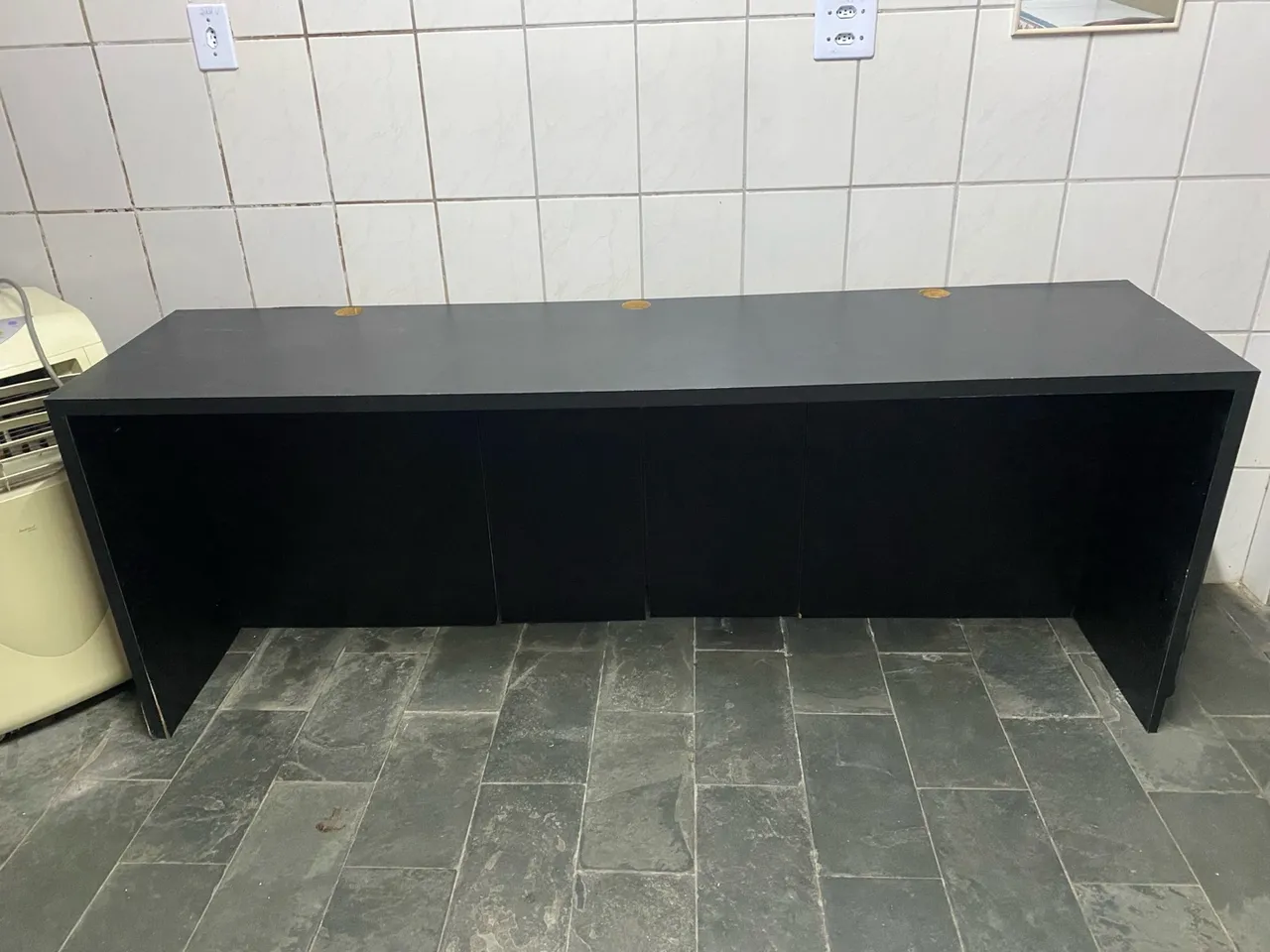 Mesa/bancada Preta para escritório MDF