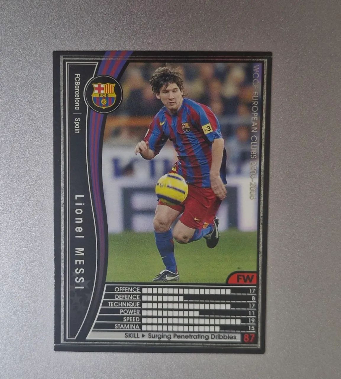 Cartão de Futebol Lionel Messi Barcelona - Original