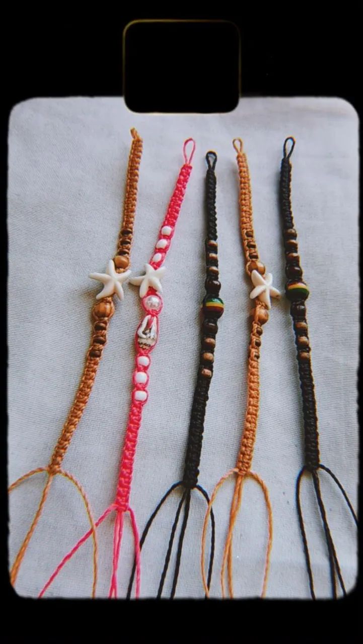 Pulseiras Artesanais de Macramê com Detalhes de Concha e Estrela - Foto 2