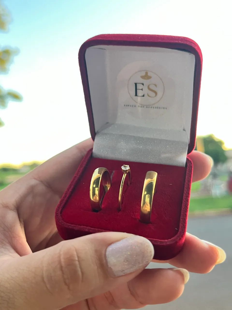 Aliança de casamento aço 