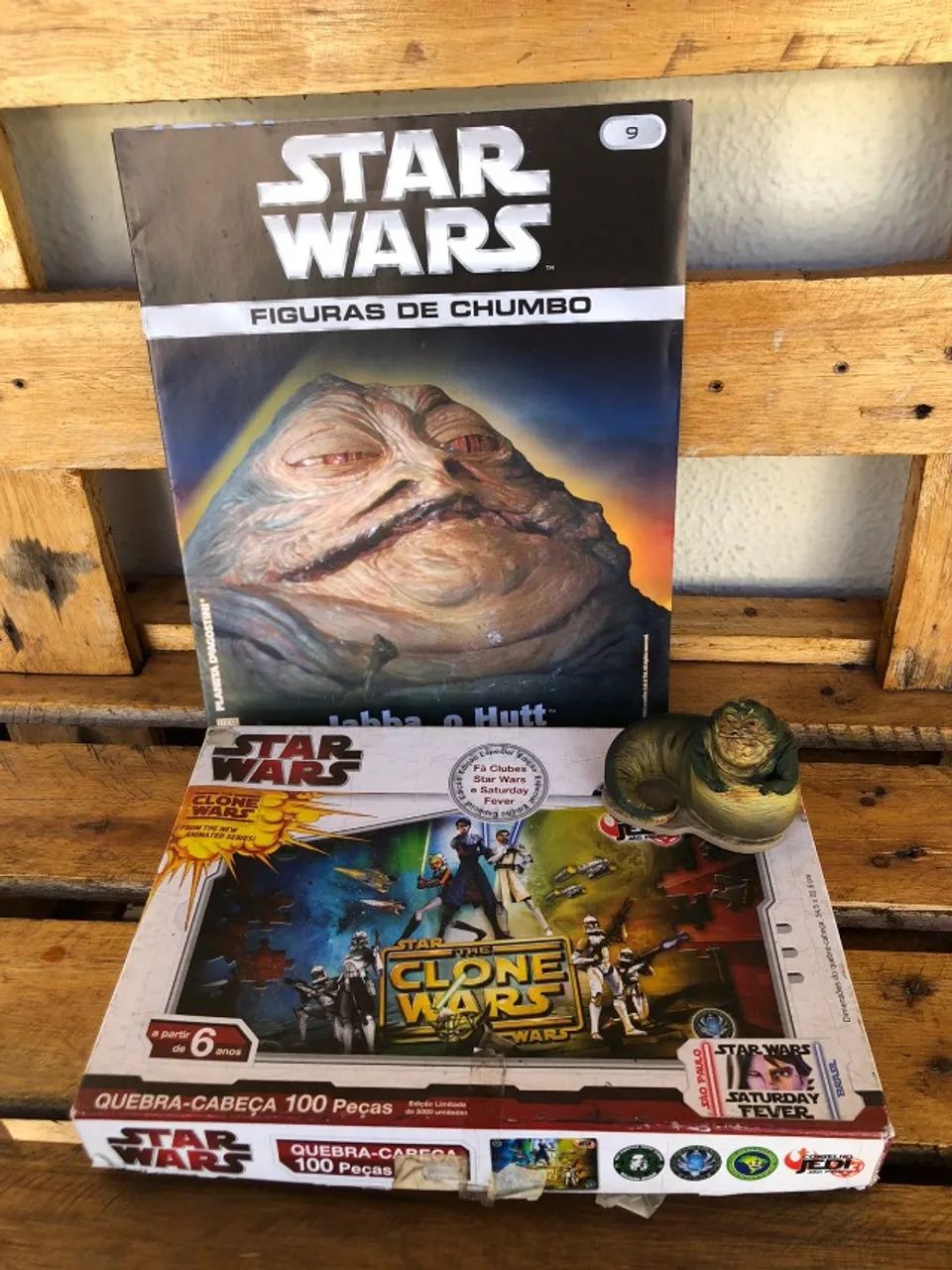 Quebra Cabeça Star Wars e Action Figure Jabba, o Hutt 