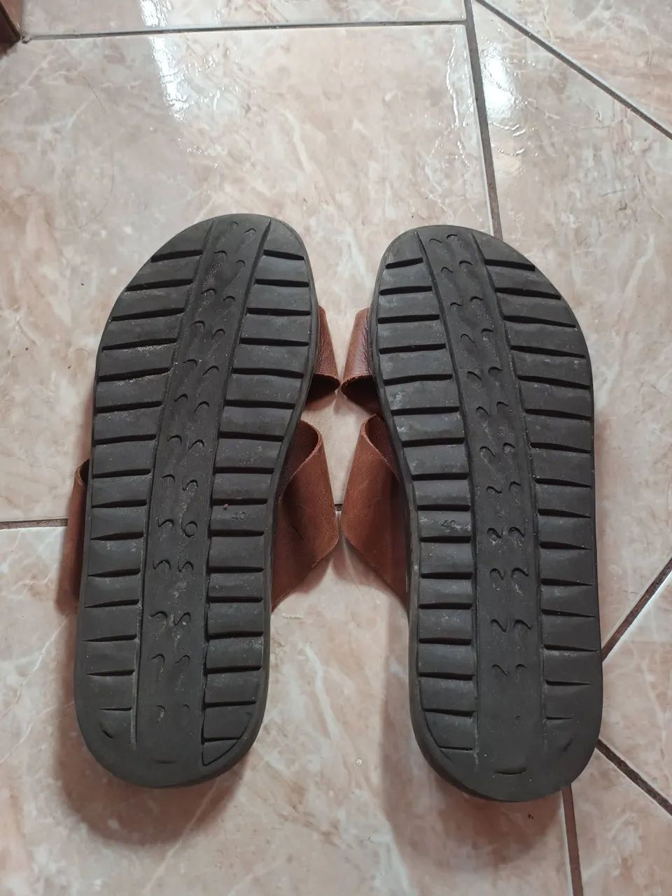 Sandália de Couro Masculina<br> - Foto 2